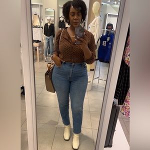 Abercrombie Curve Love ultra high rise ankle straight size 33 long